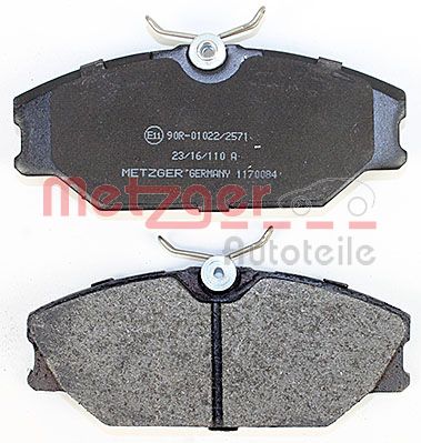 METZGER 1170084 Bremsbelagsatz, Scheibenbremse
